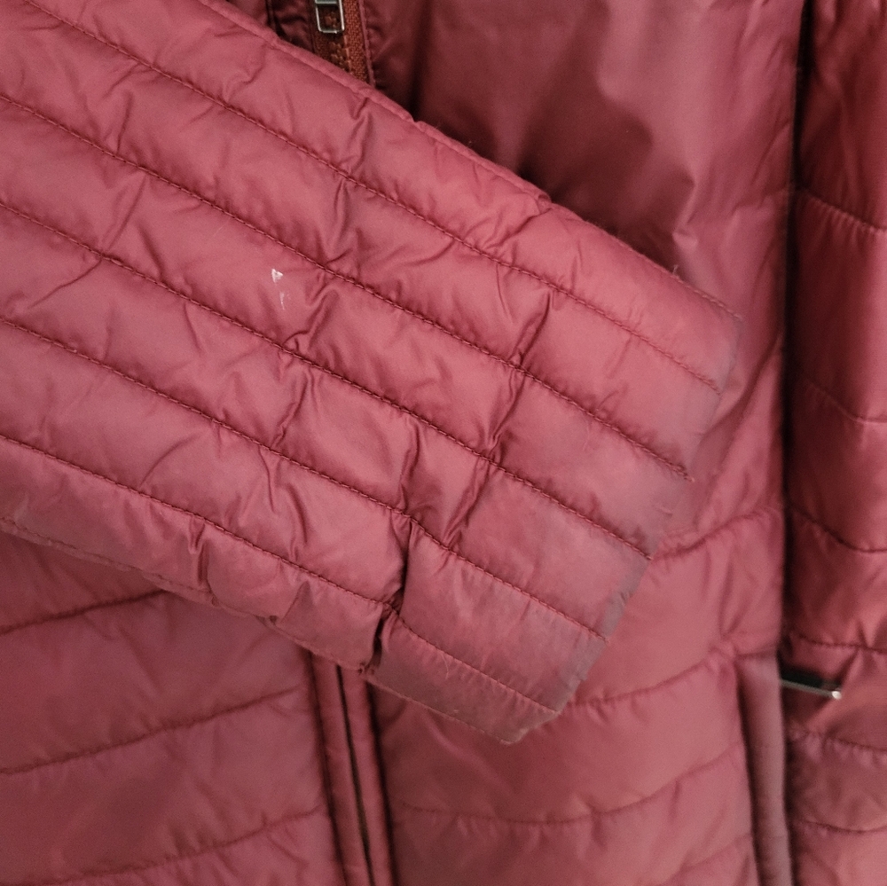 Patagonia Women Radalie Jacket  Zip Insulated Maroon Red Quilted Puffer Large - Picture 5 of 12